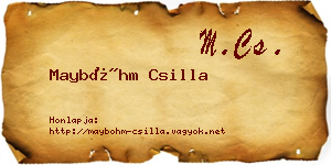 Mayböhm Csilla névjegykártya
